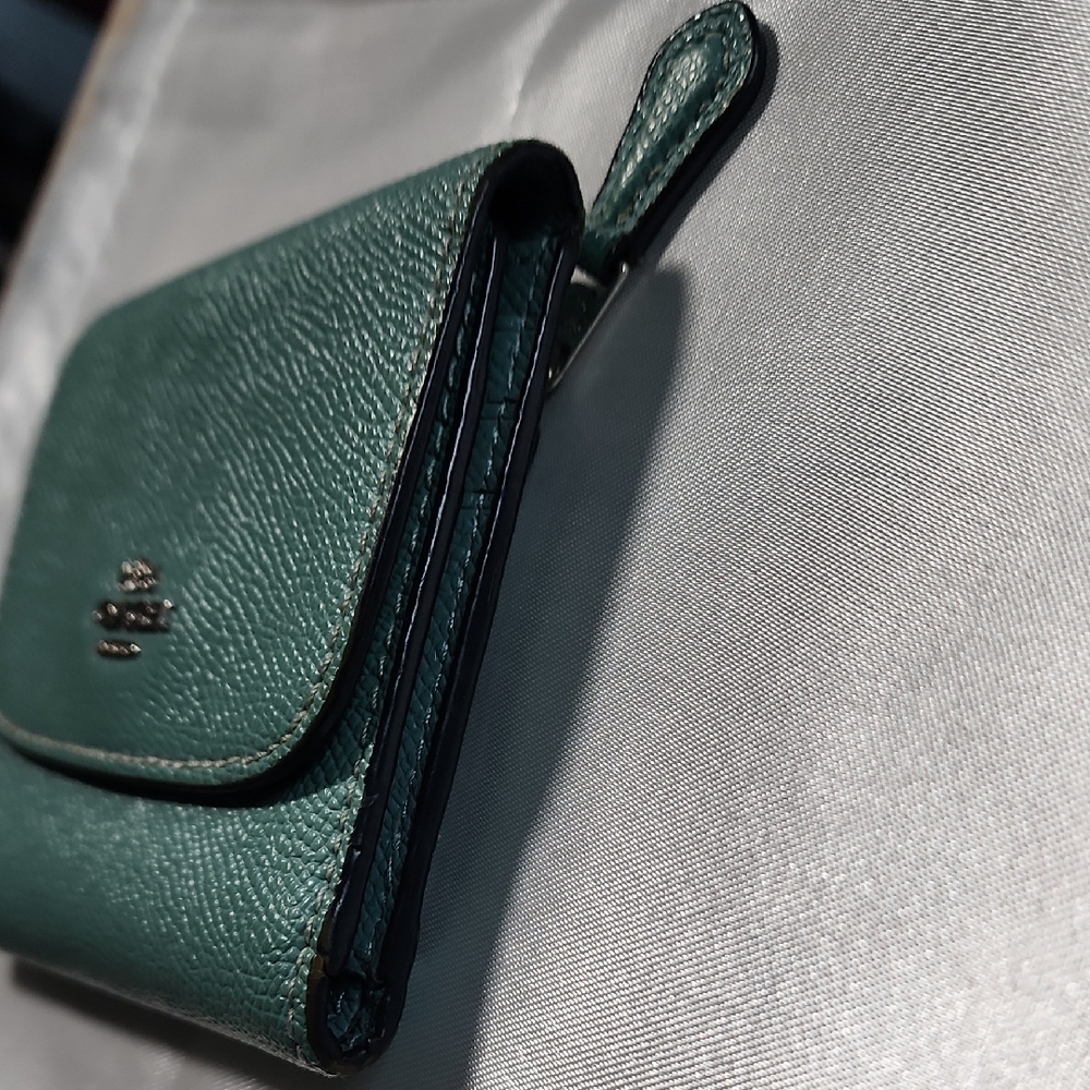 Coach Turquoise Leather Wallet - Picture 4 of 11